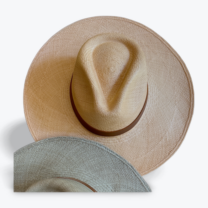 CLASSIC HANDCRAFTED WIDE BRIM STRAW HAT -  LUXURY SUMMER HAT