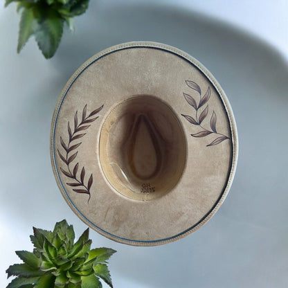Whiteleaf - Burned Wide Brim Hat