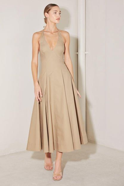 RESORT MAIN CHARACTER WOVEN MIDI DRESS