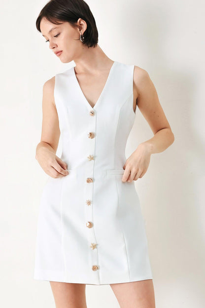 PURE GLAM WOVEN MINI DRESS