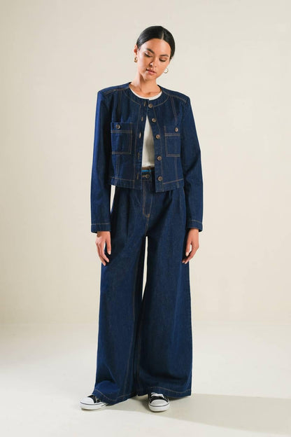 CRISP CANVAS DENIM JACKET