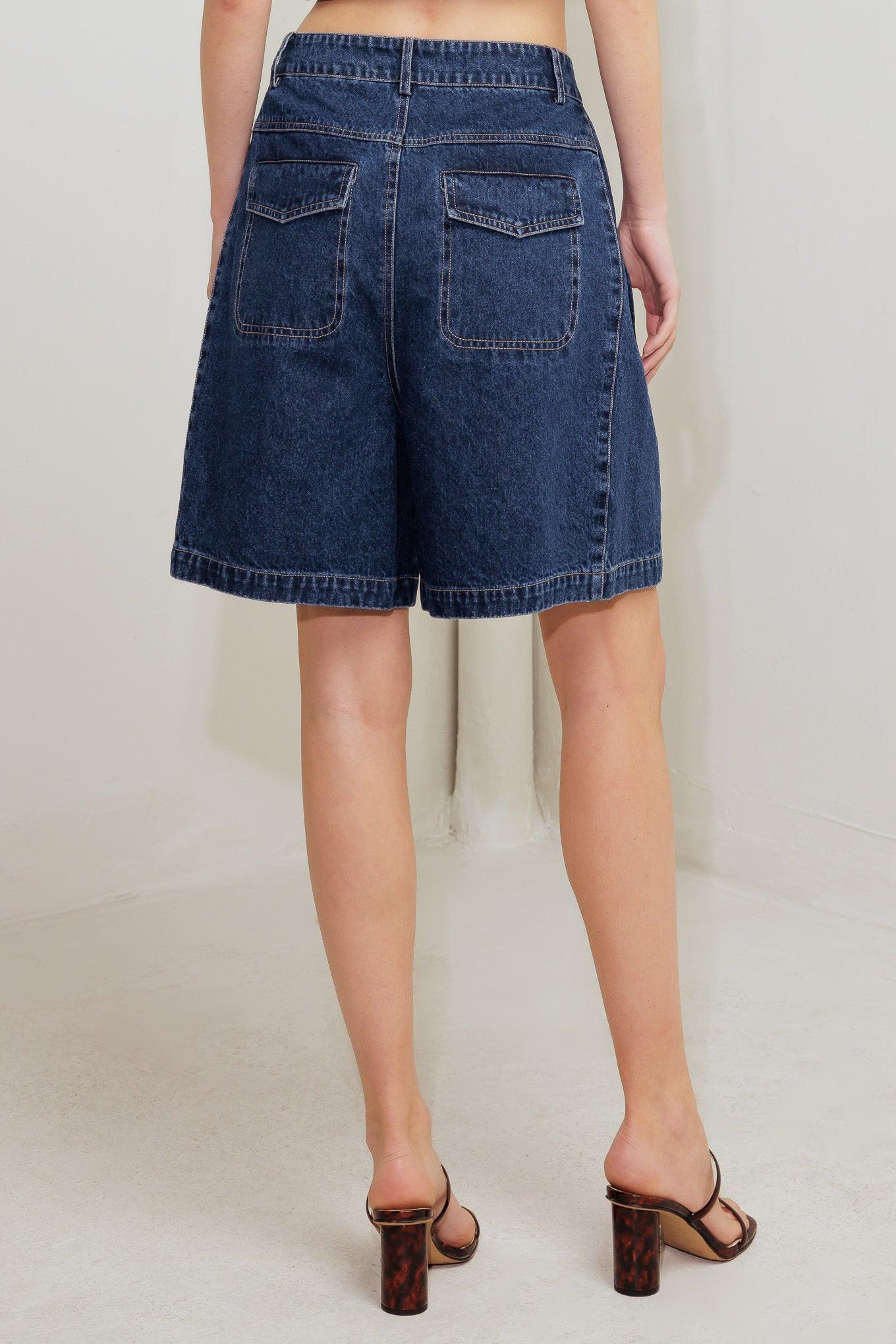 COFFEE PETAL DENIM SHORT