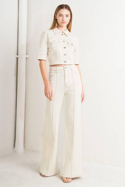 MODERN NEUTRAL TWILL PANTS