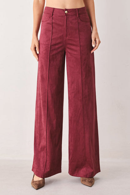 BROWN SUGAR FAUX SUEDE PANTS