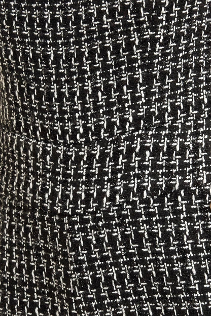 HAUTE STRAPLESS TWEED JUMPSUIT