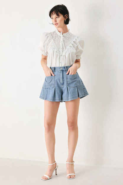 GIRL NEXT DOOR DENIM SHORT