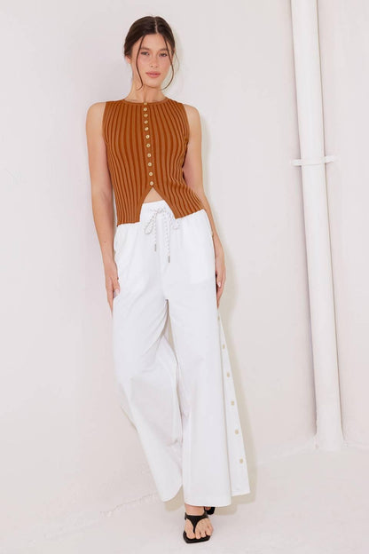 WHEN ON DOOR OPENS SWEATER KNIT TOP