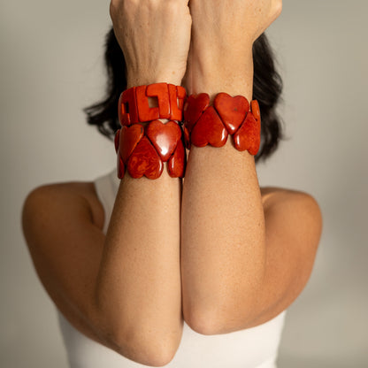 GEOMETRIC TAGUA NUT BRACELETS