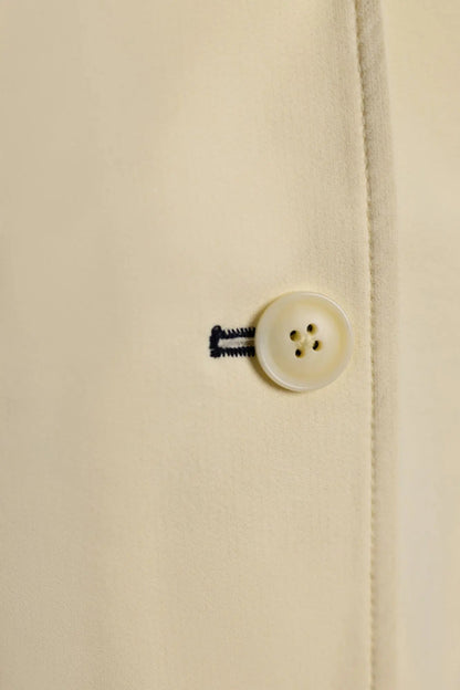 Grand Prix Ladies EQJ 3 Button Show Coat, Butter with Navy Collar