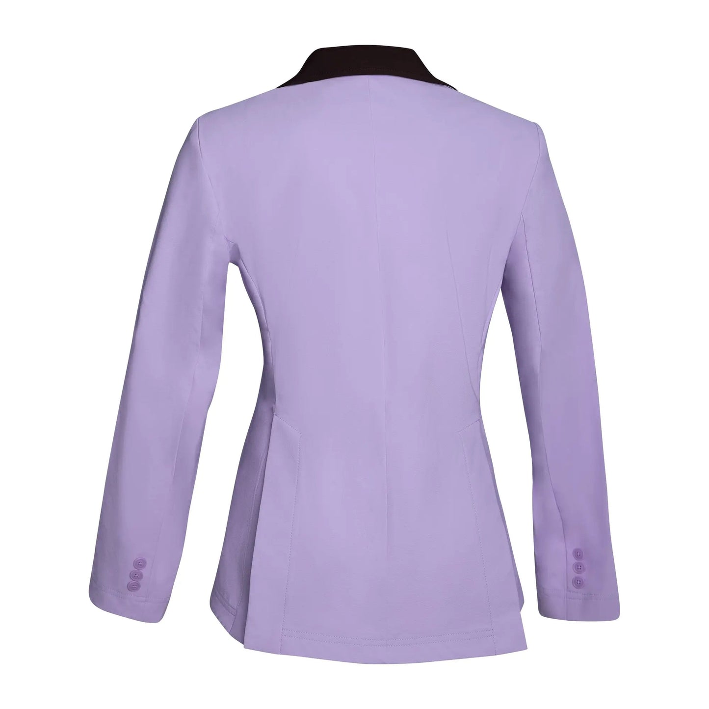 Grand Prix Ladies EQJ 3 Button Show Coat, Lilac with Chocolate Collar