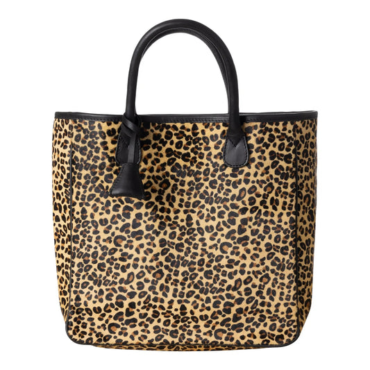 Huntley Equestrian Leopard Hair On Hide Tote Handbag