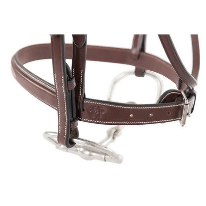 Huntley Equestrian Sedgwick Fancy Stitched Square Raised Hunter Horse Bridle with Reins