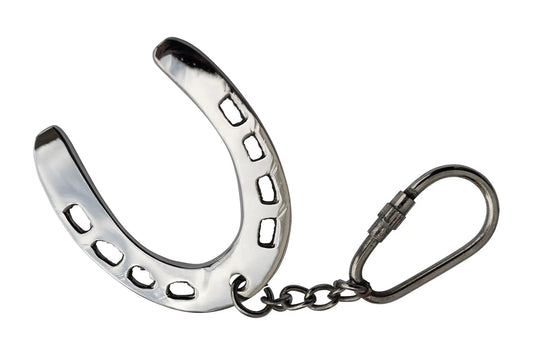 Huntley Equestrian Silver Horsehoe Keychain