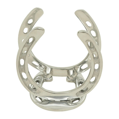 Huntley Horseshoe Napkin Holder, Aluminum Silver Finish
