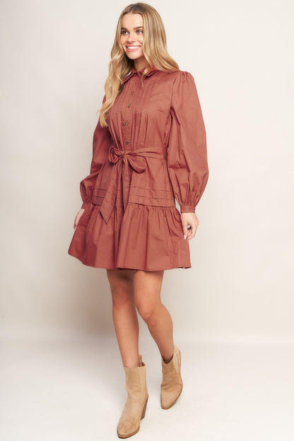 AESTHETIC POSE WOVEN MINI DRESS