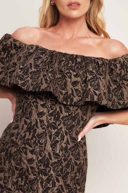 WHEREVER YOU MAY GO WOVEN MINI DRESS