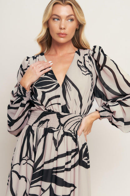 DANCING DEWDROPS WOVEN MAXI DRESS