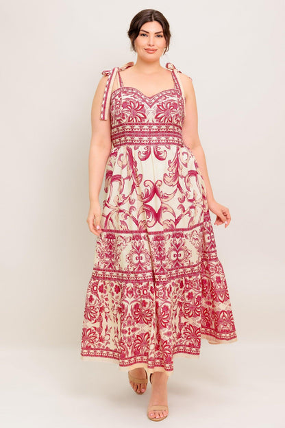 THE GARDEN'S SECRET WOVEN MIDI DRESS