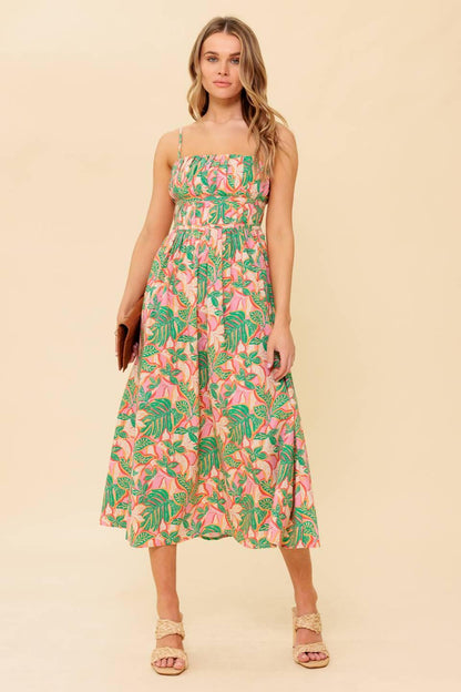 STORYTELLING WOVEN MIDI DRESS