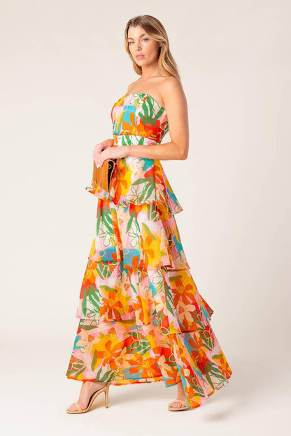 HALF PAST SUNSET WOVEN MAXI DRESS
