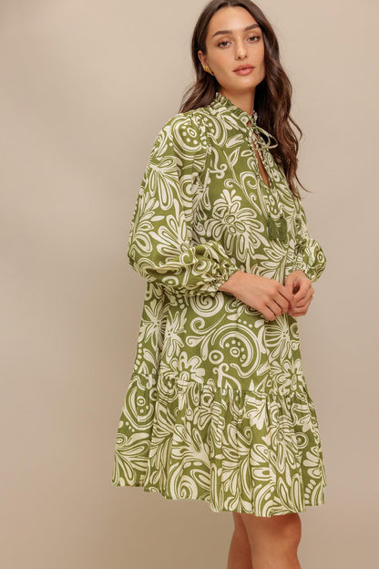 FLORENCE FLAIR WOVEN MINI DRESS