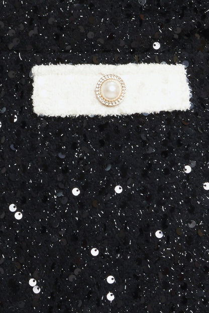 MIDNIGHT GLAM SEQUIN MINI DRESS