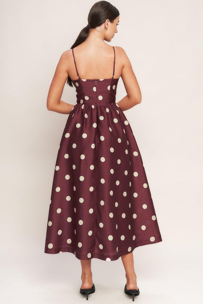 MARASCHINO CHIC WOVEN MIDI DRESS