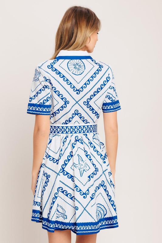 ISLAND POLISH WOVEN MINI DRESS