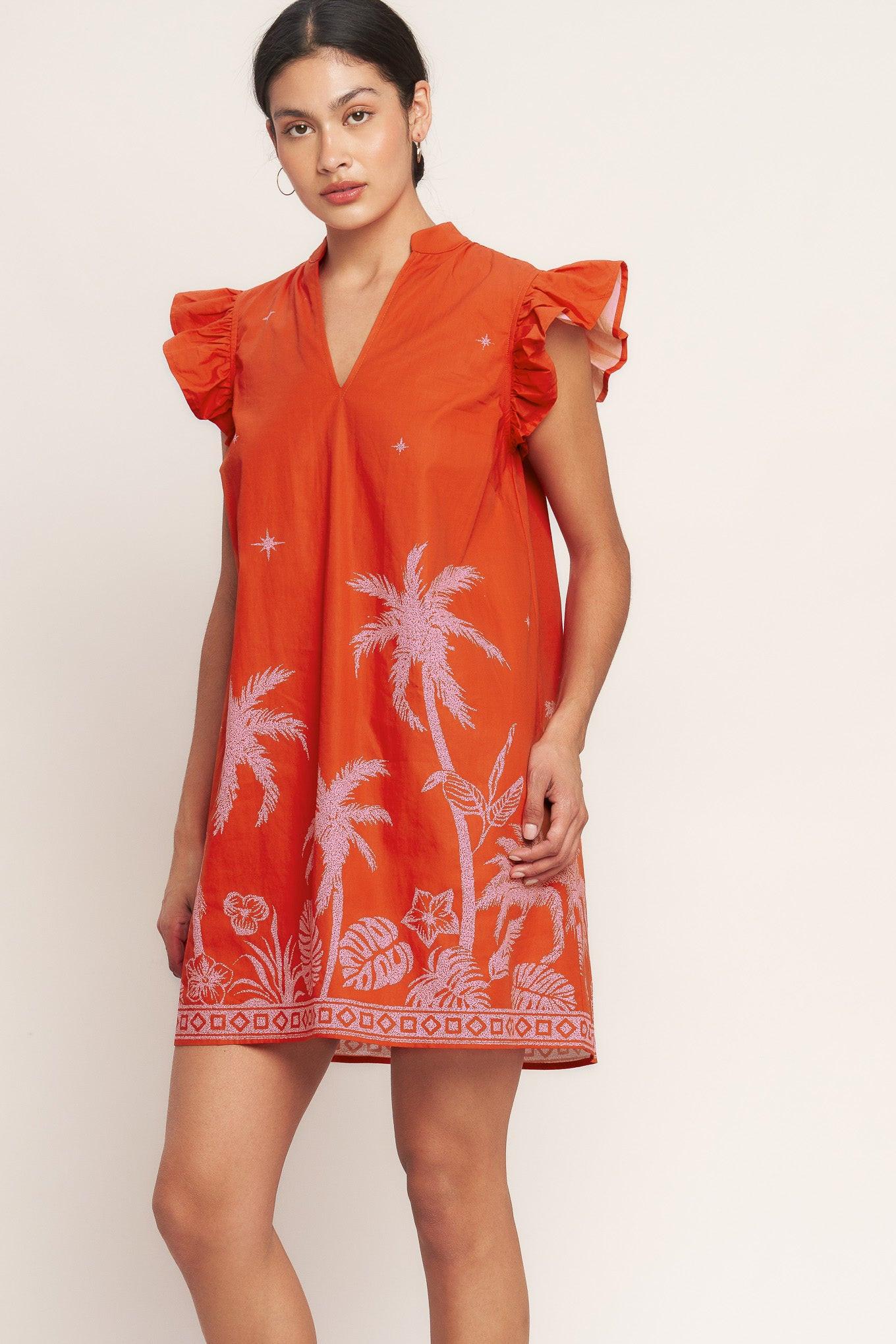 ISLAND STATE OF MIND WOVEN MINI DRESS