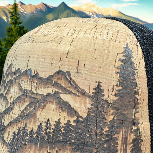 Grand Tetons - Burned Cork Trucker Hat