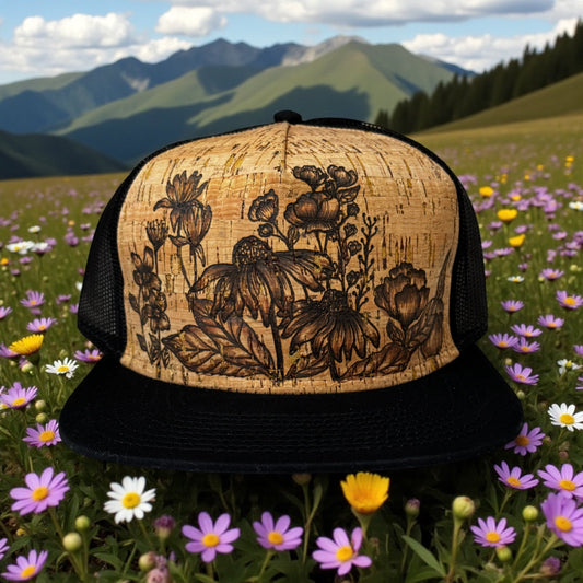 Wild Florals - Burned Cork Trucker Hat