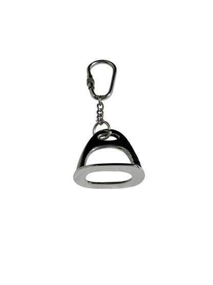Huntley Equestrian Silver English Stirrup Keychain