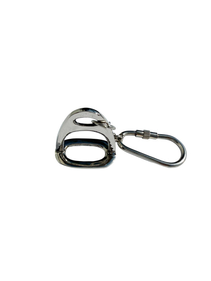 Huntley Equestrian Silver English Stirrup Keychain