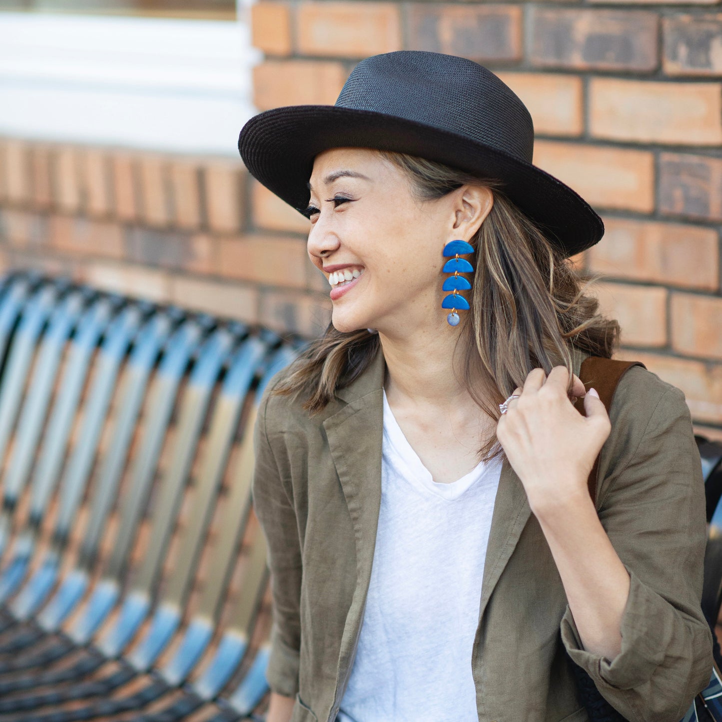 HALF MOON DROP EARRINGS