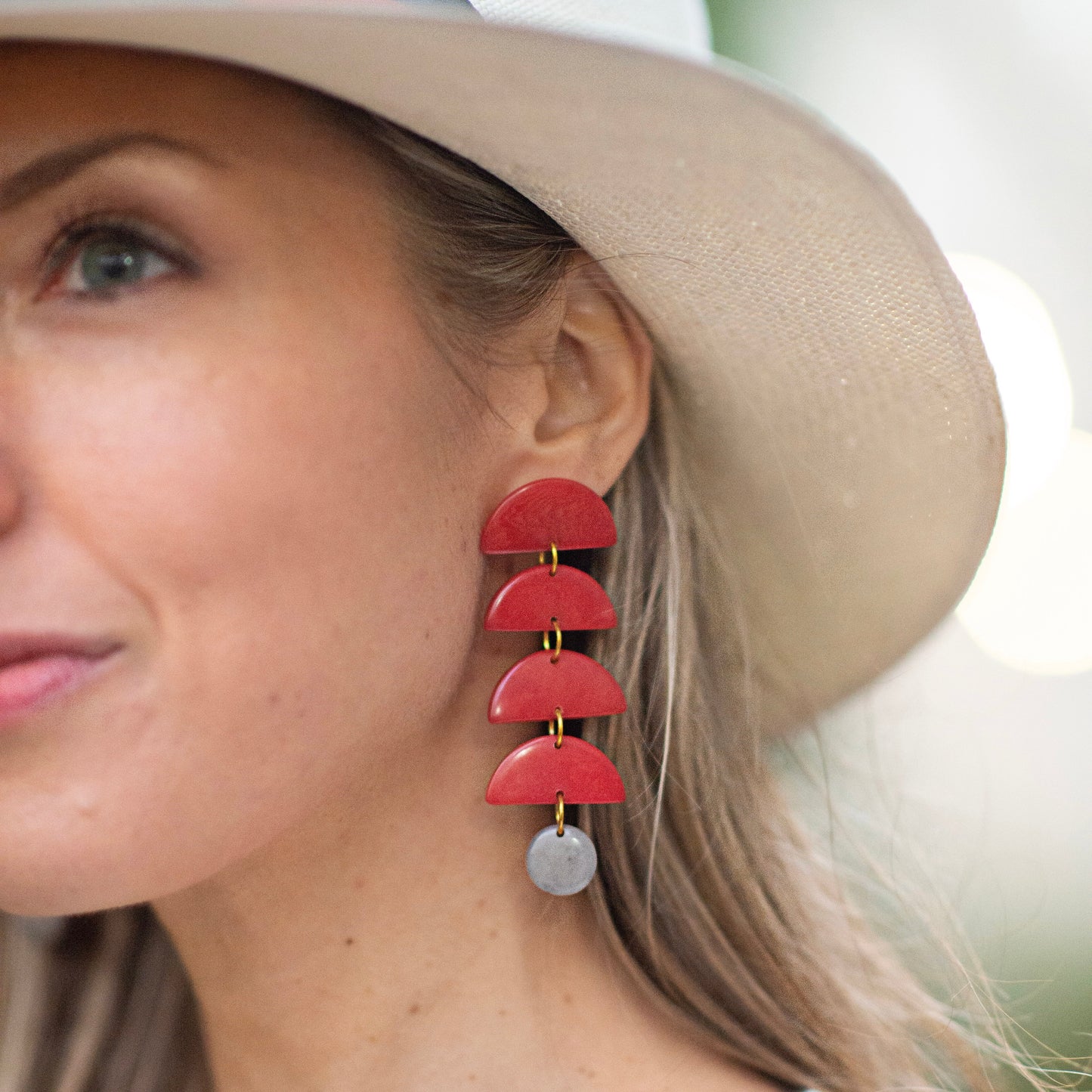 HALF MOON DROP EARRINGS