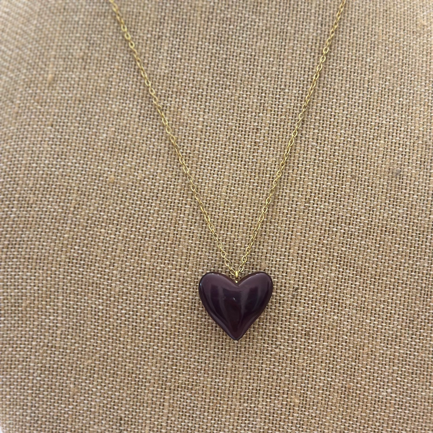 TAGUA NUT HEART NECKLACE & EARRINGS SET
