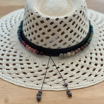 COLORFUL ADJUSTABLE BEADED HAT BAND