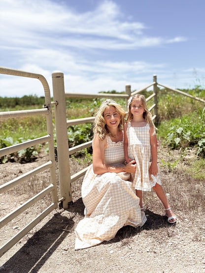 Mommy & Me Adult Plaid Smocked Dress