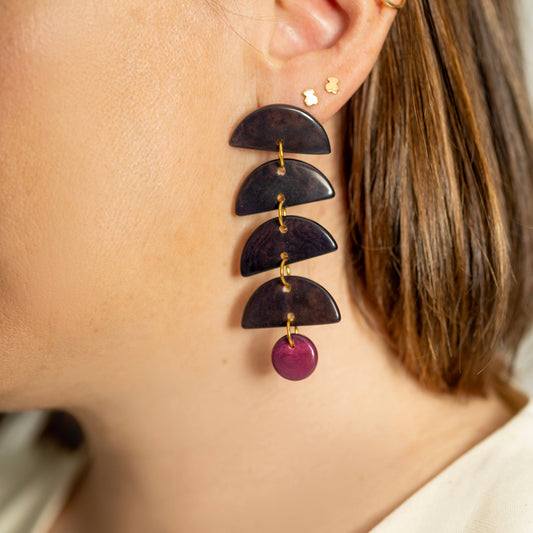 HALF MOON DROP EARRINGS