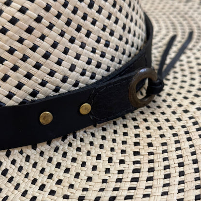 POLKA-DOT STRAW HAT