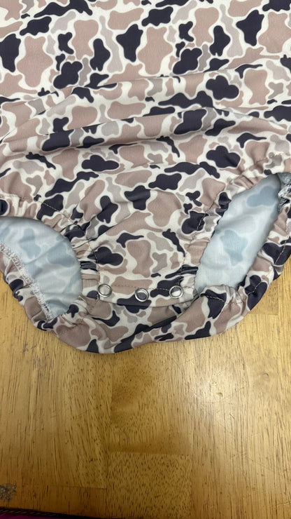 KID'S MATCHING SIBLING SWIMSUITS - NEUTRAL CAMO BOYS & GIRLS SWIMWEAR