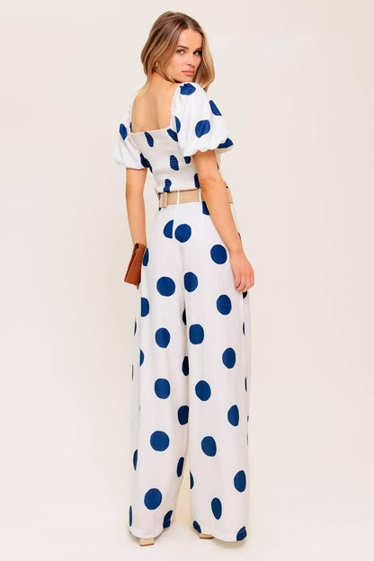 COCONUT KISS  NAVY TOP AND PANT SET