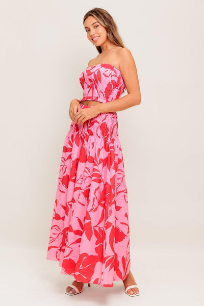 ANYTHING I WANT WOVEN TOP AND SKIRT SET