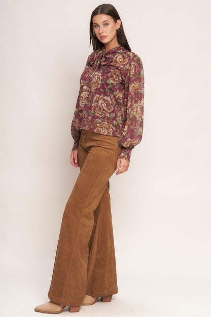 WHISPERING GARDEN WOVEN TOP