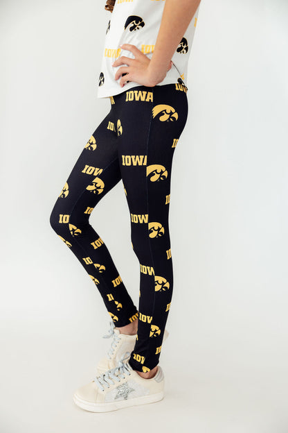 Iowa Black Tigerhawk Leggings