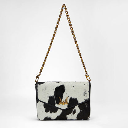 Loyal West LW ON THE GO MEDIUM CHAIN BAG IN COWHIDE AND  CALFSKIN