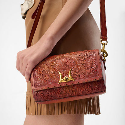 Loyal West SAVI MINI BAG IN  HANDTOOLED LEATHER