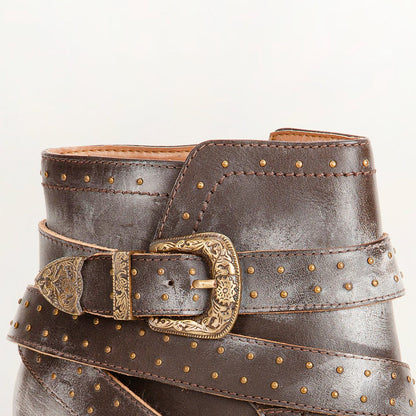 Loyal West Elena Booties In Calfskin