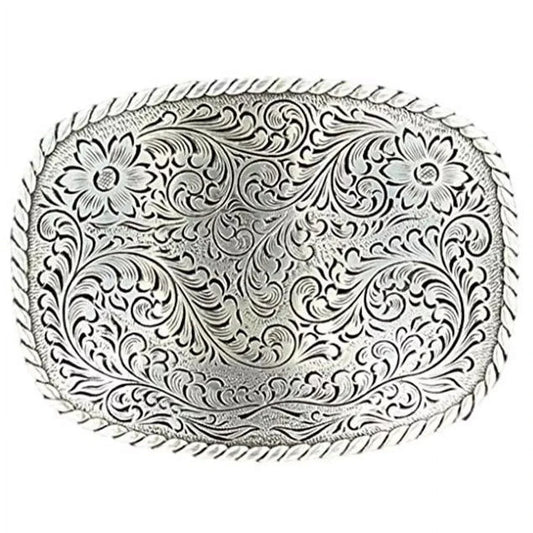 Rectangle Floral Buckle