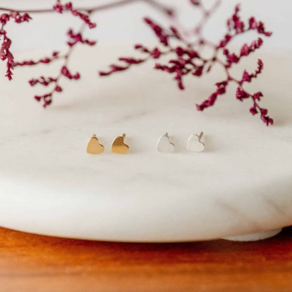 Mini Heart Stud Earrings